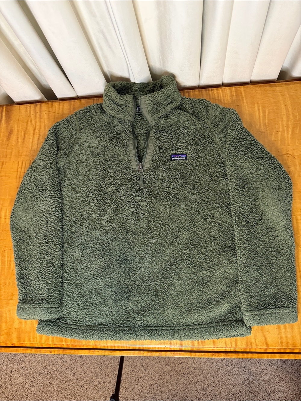 Patagonia Kids Olive Green Fleece Pullover